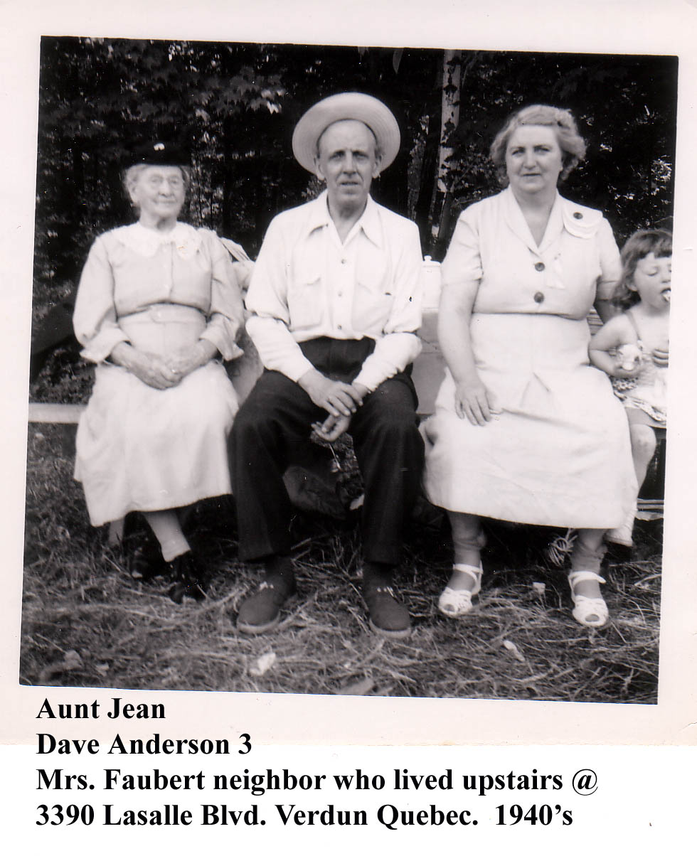 Aunt Jean Dad & Mrs Faubert late 1940's