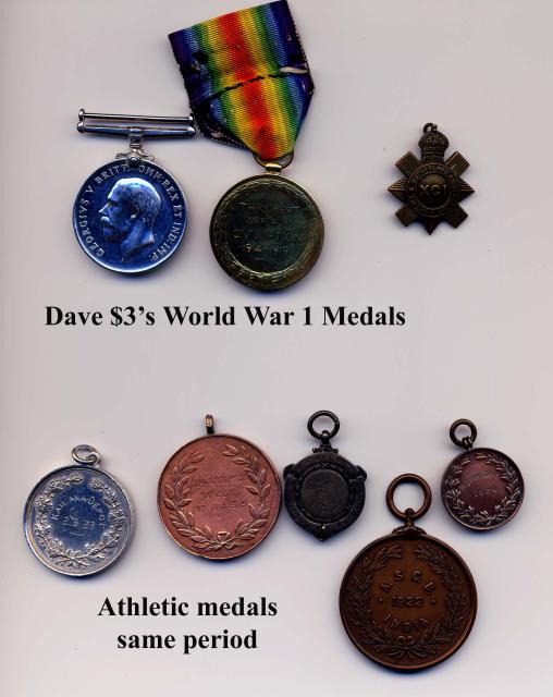 dave #3 WW1 medals