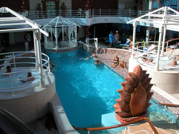 Hot tubs & one of the pools Island Princess