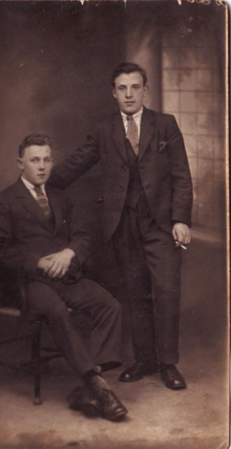 James age 17 with friend Duncan Anderson (no relation)