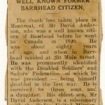 newspaper death notive from Barhead