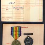 medal record with medals ww1
