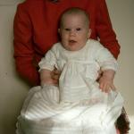 David in christening dress