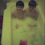 boys in tub