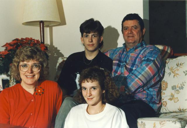 Margaret (Anderson)  David Karen & Michael McCrank Dec 1988