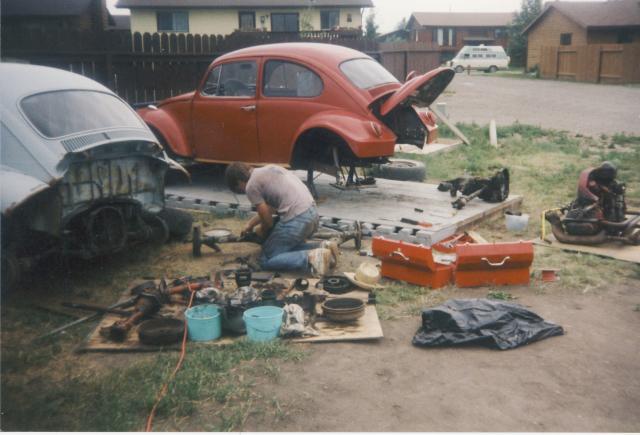 dave working on VW 1987