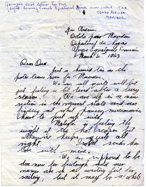 letter to dave 2 from his son george anderson 1943