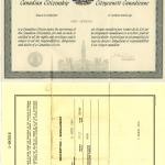 Jim Anderson's citizenship certificate