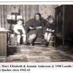 Dave 4, Mary & Jeannie Anderso 1942-43