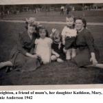Cathy Creighton & Jeannie Anderson & kids 1942