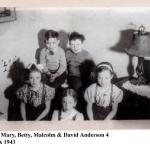 Helen, Mary, Betty, Malcolm, David 1943