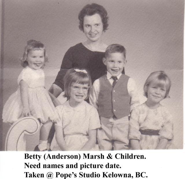 Betty (Anderson) Marsh & Children