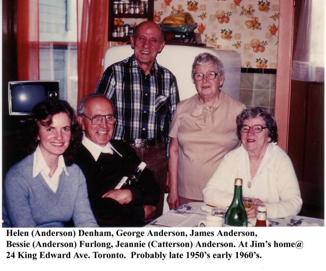 Helen, Bessie, Jeannie George & James Anderson 1950-1960