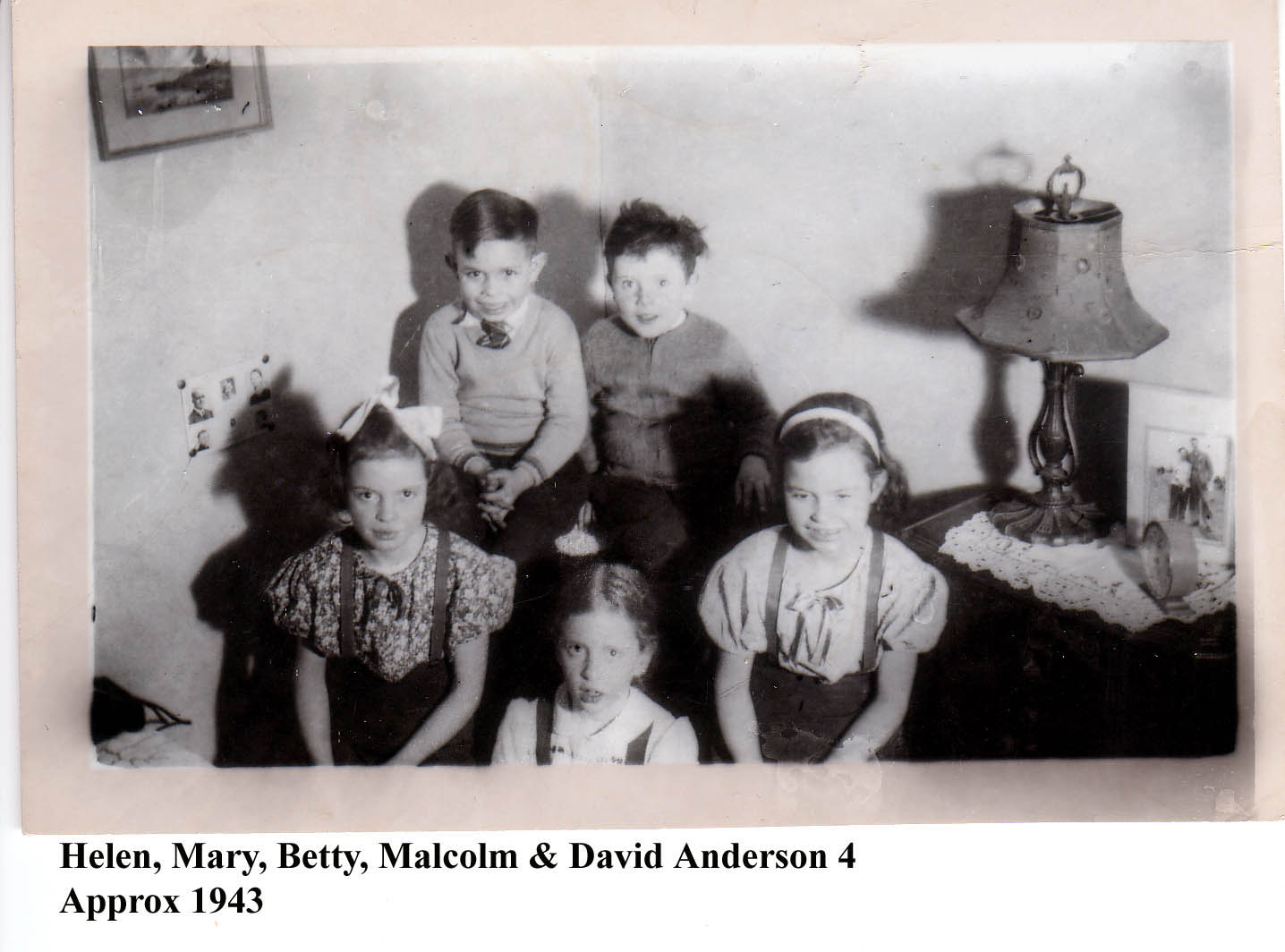 Helen, Mary, Betty, Malcolm, David 1943
