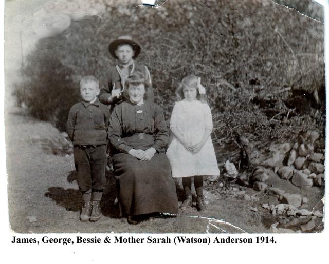 James, George, Bessie & Sarah Anderson 1914