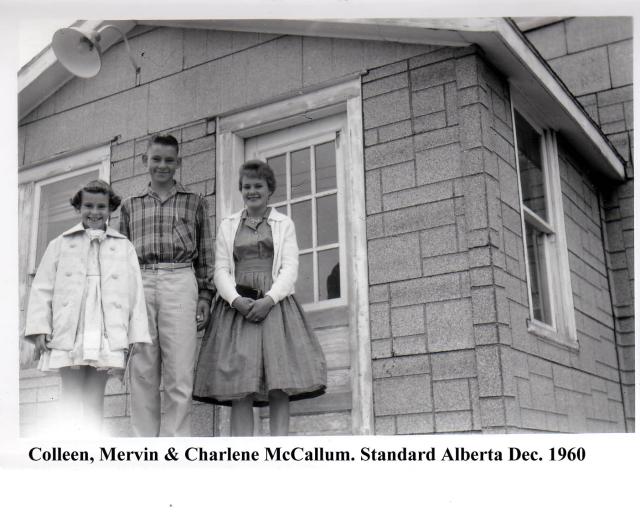 Colleen, Merv, Charlene McCallum 1960 