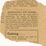 Death Notice for Glenn McCallum 1940