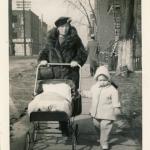 mum with Mary & #4 in buggy